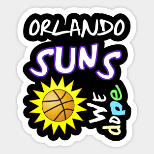 Orlando Suns Basketball Squad Warmup Jersey (RETRO) (We Dope Edition) Sticker